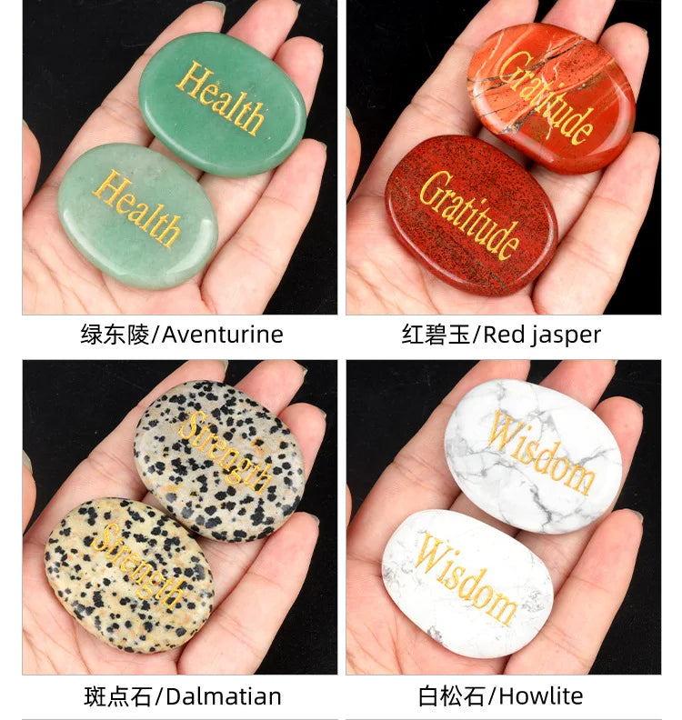 Natural Crystal Stone Ornaments Ellipse Inspirational Room Decor Healing Crystals Energy Feng Shui Jewelry Decoration 40-45mm