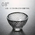 Tea Cup Japanese Style Hammered Pattern Master Cup Small Thickened Glass Cup Personal Handmade Single Cup Kung Fu Tea Set