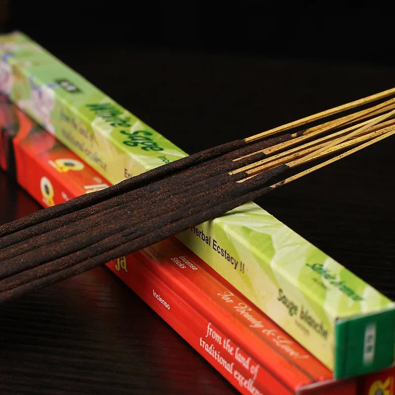 Y Tibetan White Sage Incense Sticks Home Fragrance Joss Sticks 10/25 Small Tubes Lots Bulk Indian Incense Coconut Aromatherap