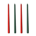 30CM Taper Candle 4 Pack - Home Interior Long Burning Dripless and Smokeless Candles Unscented - Valentines Candles for Home