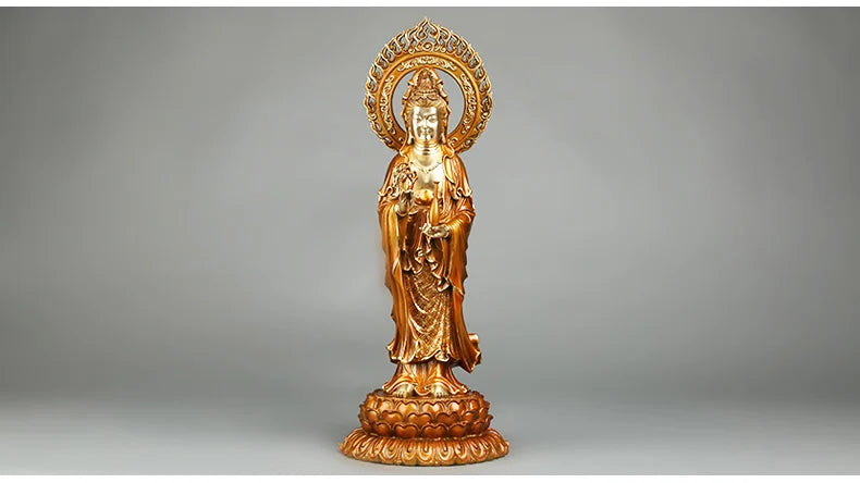 45CM 2022 TOP grade bless family Safety Health luck efficacious Talisman Buddhism brass GUANYIN Avalokitesvara Buddha statue