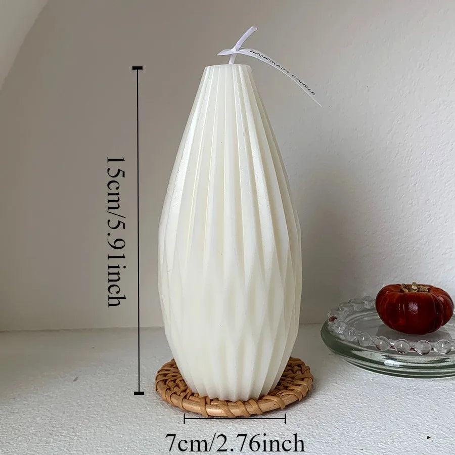 1pcs Nordic style cylindrical candle smokeless candle for wedding, party, birthday decoration, Nordic home decoration, bedroom