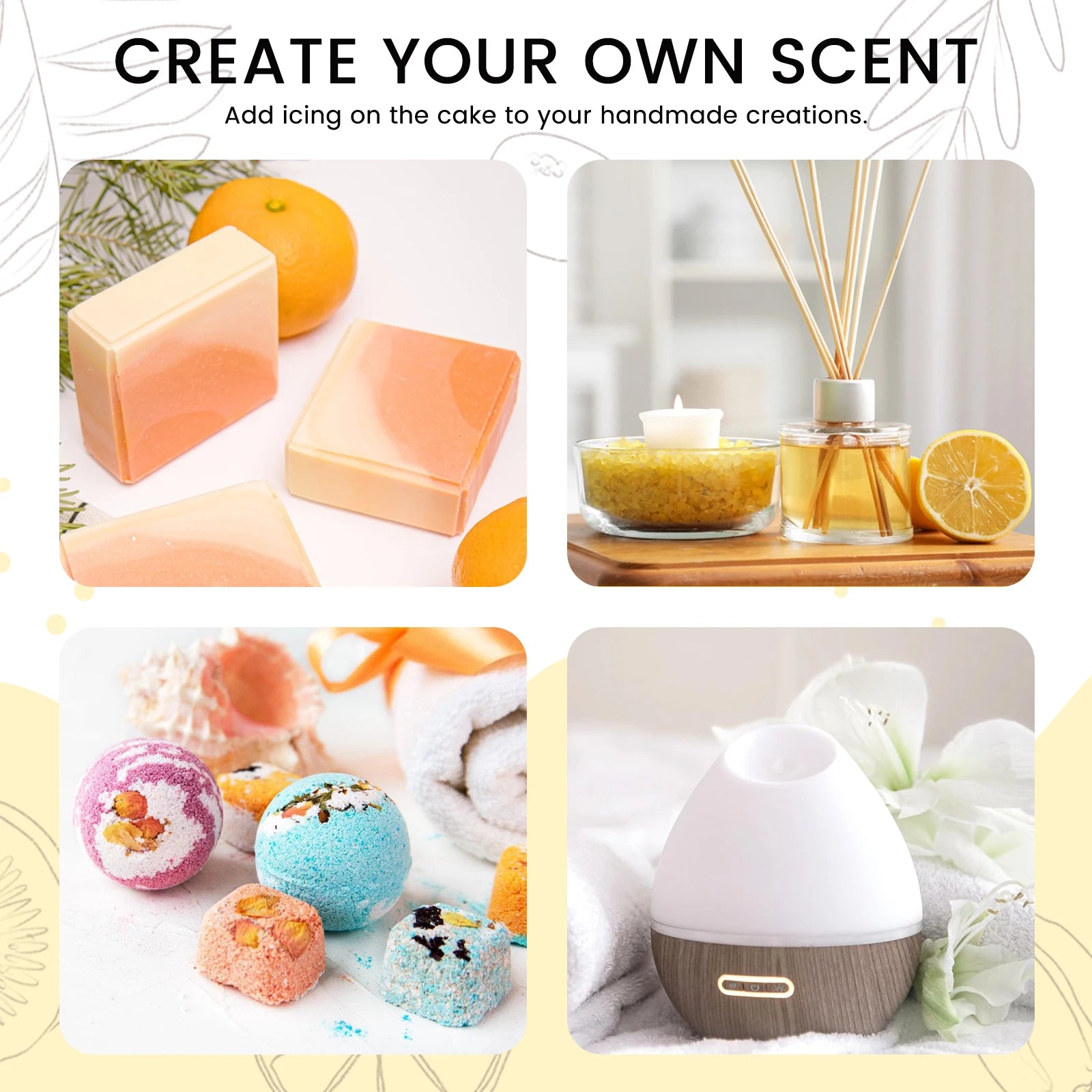 EUQEE 118ml Pure Essential Oil For Skin Peppermint Lavender Eucalyptus Vanilla Bergamot Aromatherapy Essential Oils For Diffuser