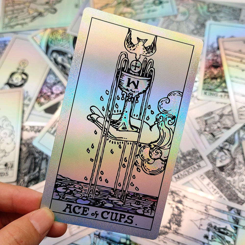 New Plastic Rider Waite Tarot Hot Stamping Gold Foil Tarot Exquisite Board Game Divination Cards For Collection