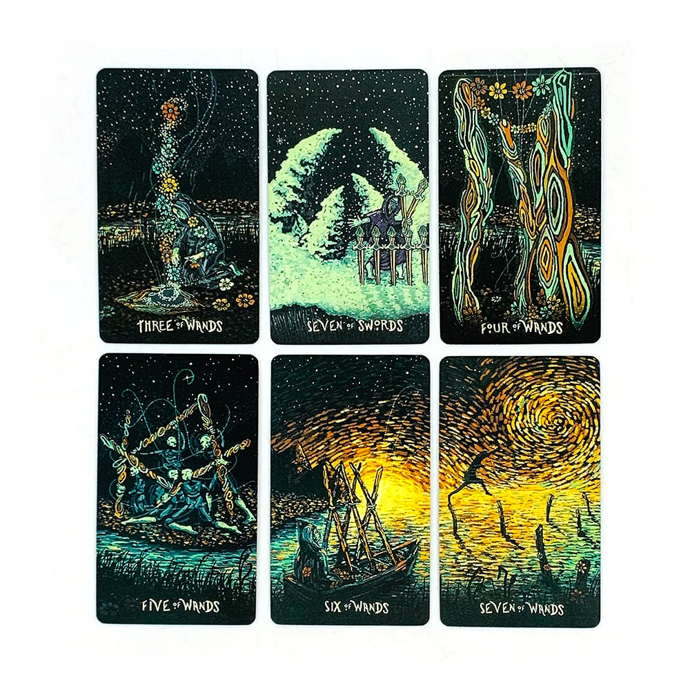 Metal Box Gilded Tarot Cards Deck With Paper Guidebook English Vision Divination Board Games,Family Gathering Board Playing Game