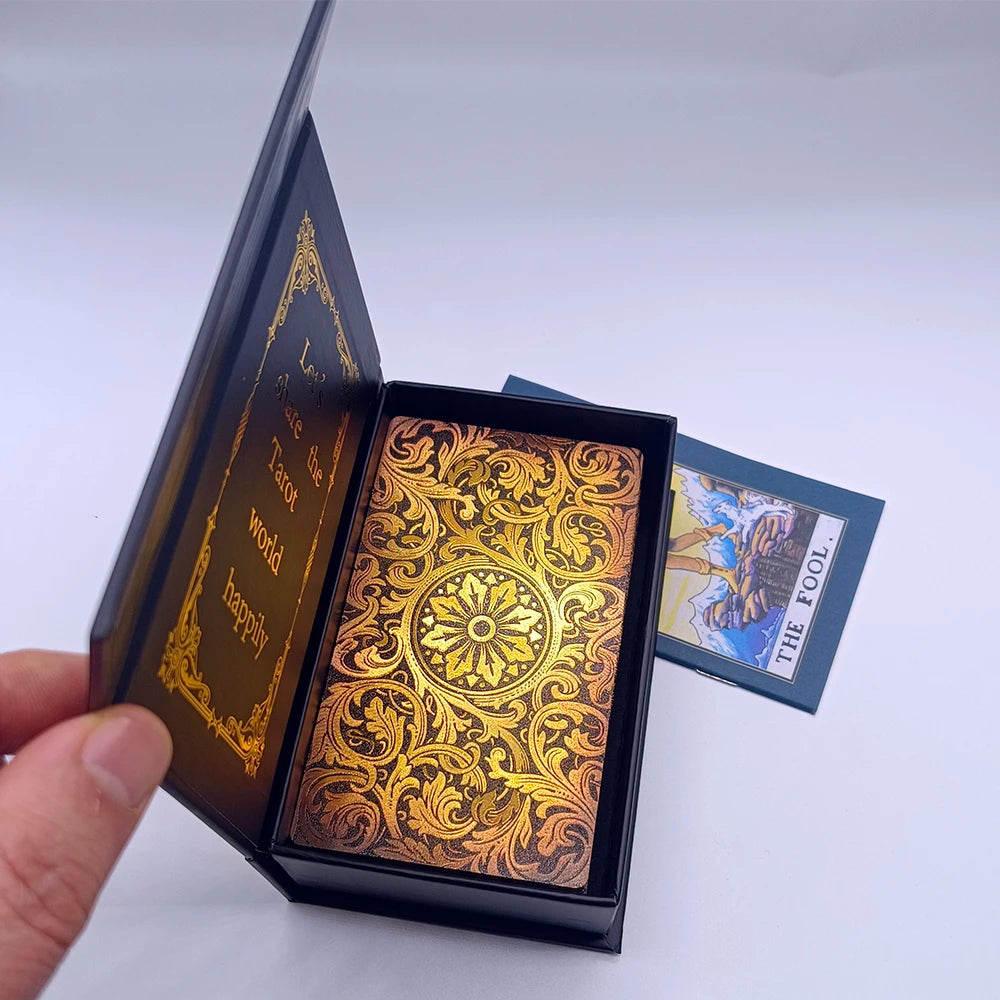 New Plastic Rider Waite Tarot Hot Stamping Gold Foil Tarot Exquisite Board Game Divination Cards For Collection