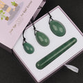 Wholesale Drill Jade Egg Set Quartz Massage Wand Crystal Stone Yoni Ball Pelvic Kegel Exercise Tool Tightening Vaginal Muscle