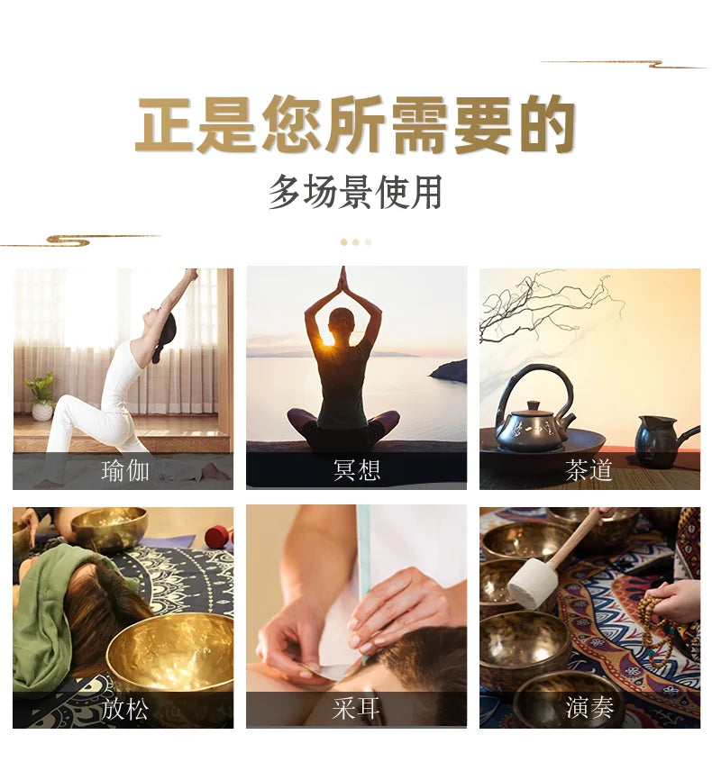 Thick Wall Full Moon Bowl Handmade Nepal Singing Bowl Yoga Meditation Professional Brass Tibetan Bowls Percussion Instruments