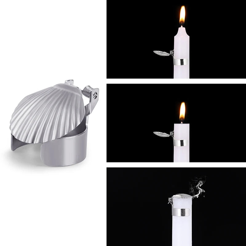 Automatic Extinguisher Candle Wick Trimmer Taper Candle Snuffer Tools Care Kit Silver and Gold Color