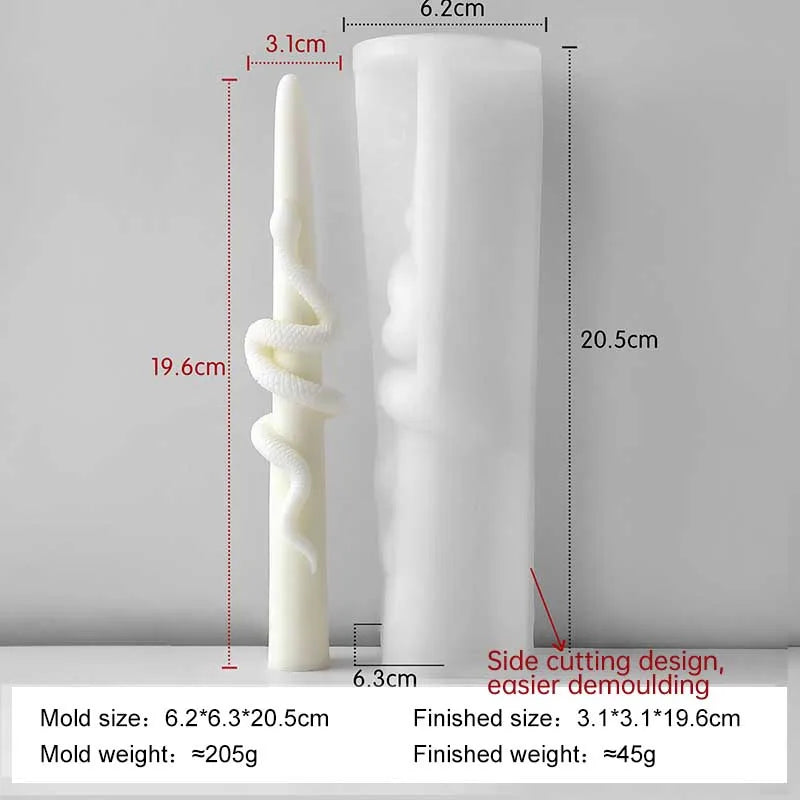 Geometric Long Rod Candle Mold Handmade Aroma Candle Silicone Molds Twist Spiral Long Pole Candle Making Supplies