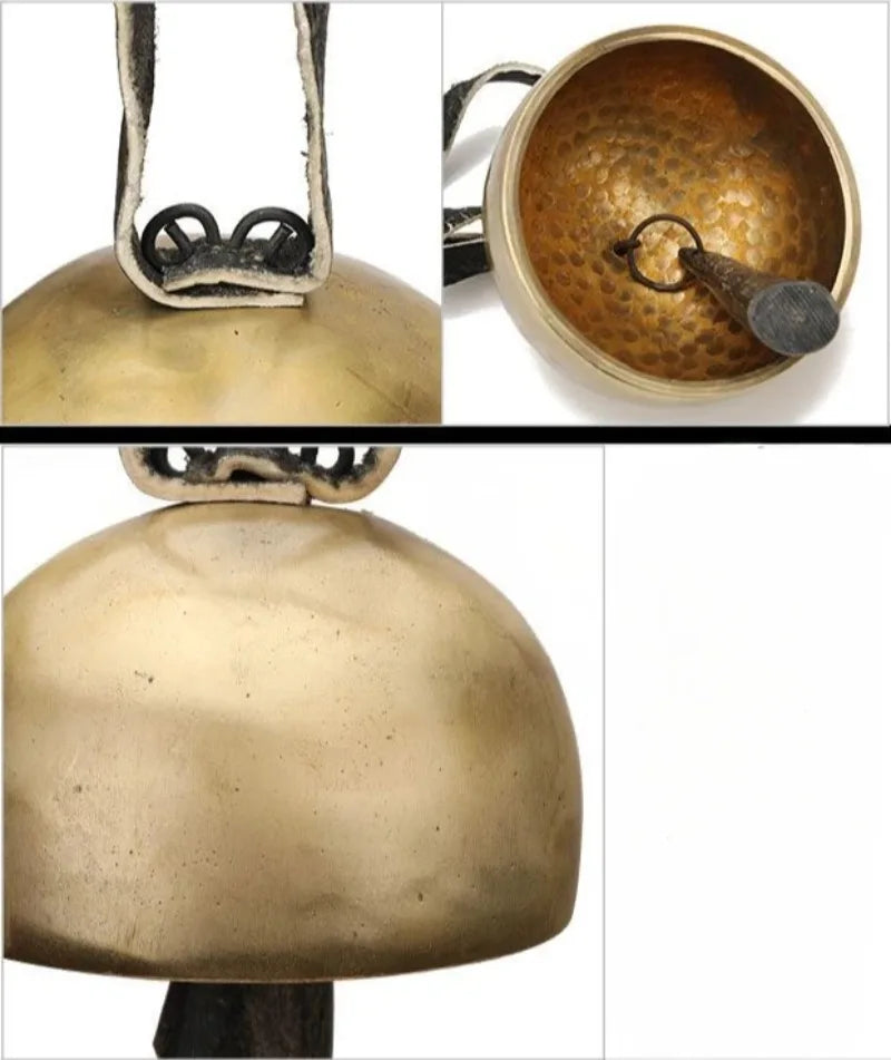 Handmade Brass Bell Meditation Copper Bells Outdoor Wind Chimes Sound Healing Chakra Mindfulness Musical Instruments Percussion