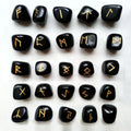 Natural Crystal Rune Stones Set 25pcs Quartz Agate Crystal Stone Witches Reiki Healing Energy Rune Letter Crystal Carving Crafts