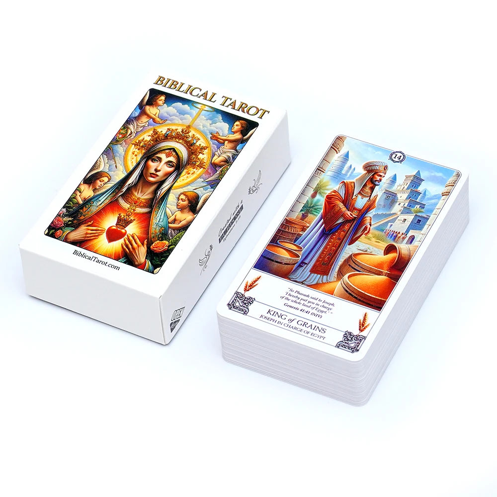 Biblical Tarot Cards Oracle Card Board Game Illustration Divination Wisdom Tarot Deck Party Desktop Toy Entertainment Leisure