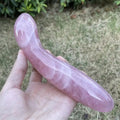 18cm Natural Rose Quartz Crystal Large Massage Penis Wand Gemstone Yoni for Women Health Smooth Polished Gifts