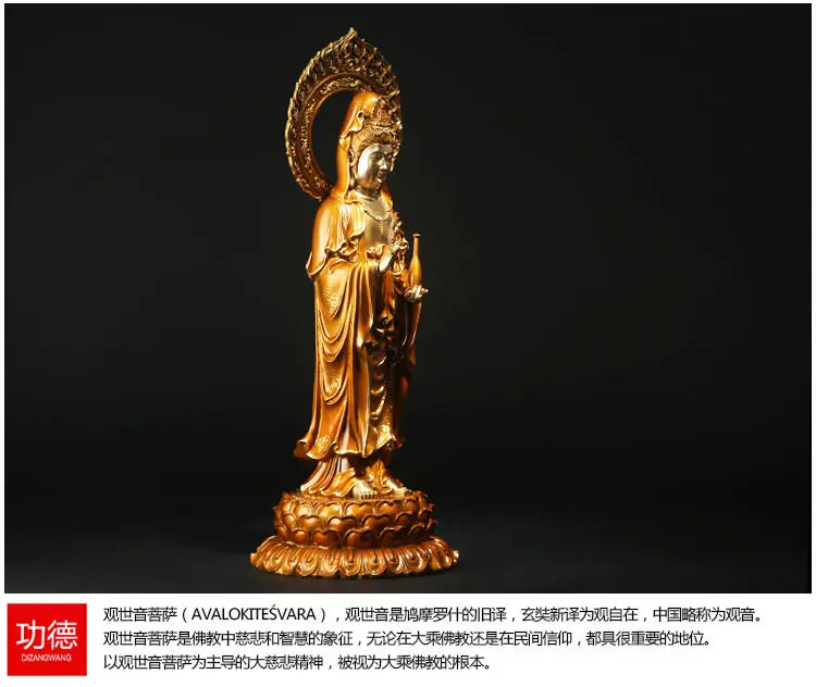 45CM 2022 TOP grade bless family Safety Health luck efficacious Talisman Buddhism brass GUANYIN Avalokitesvara Buddha statue