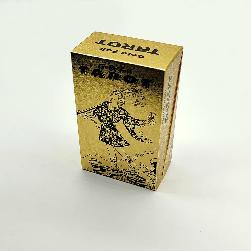New Plastic Rider Waite Tarot Hot Stamping Gold Foil Tarot Exquisite Board Game Divination Cards For Collection