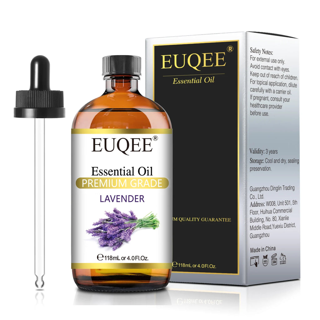 EUQEE 118ml Pure Essential Oil For Skin Peppermint Lavender Eucalyptus Vanilla Bergamot Aromatherapy Essential Oils For Diffuser