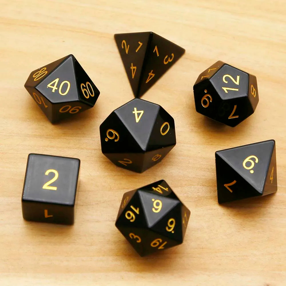 Fashion Natural Stone Hand Carved Polyhedral Dice Sets Healing Crystal Dungeon Dragons Table Board Roll Playing Games Craft Gift