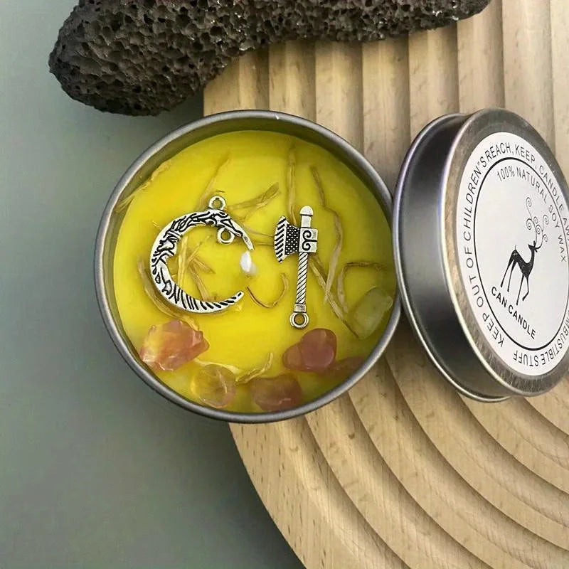 Crystal Dried Flower Scented Candles Atique Copper Accessories Aromatherapy Silver Tin Can Candles Handmade Candles