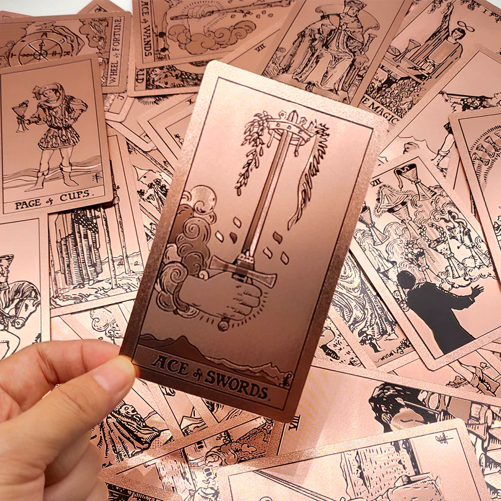 New Plastic Rider Waite Tarot Hot Stamping Gold Foil Tarot Exquisite Board Game Divination Cards For Collection