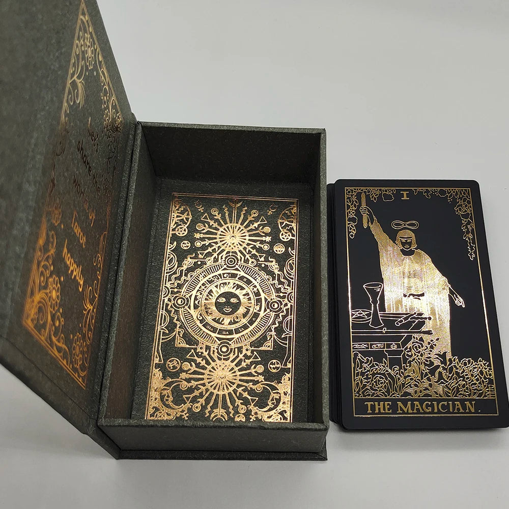New Plastic Rider Waite Tarot Hot Stamping Gold Foil Tarot Exquisite Board Game Divination Cards For Collection