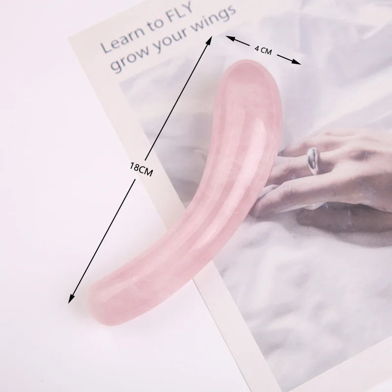 Massage Stick Natural Rose Quartz Yoni Wands Good Quality Pink Crystal Massage Wood Stone Ornament Gemstone Crafts Pleasure Wand