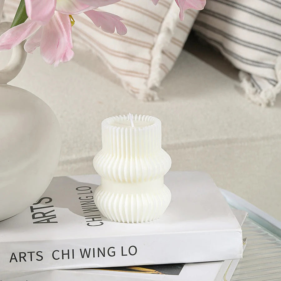 1pcs Nordic style cylindrical candle smokeless candle for wedding, party, birthday decoration, Nordic home decoration, bedroom