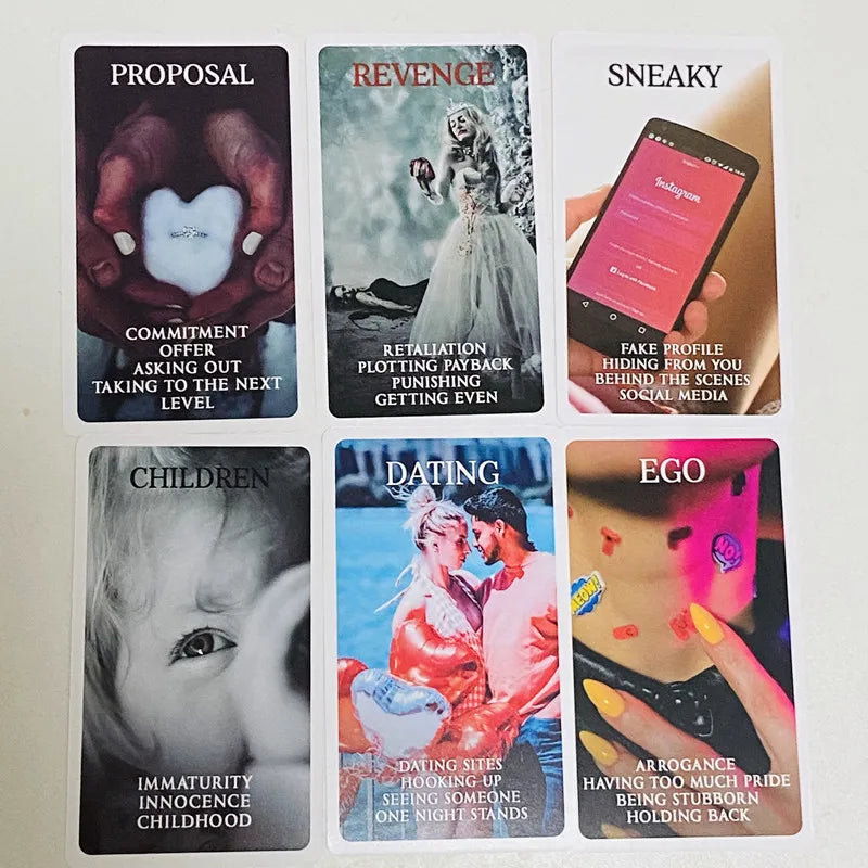 Mystic Black Rose Oracle Deck 78 Pcs Situations Tarot Cards Twin Flame Love Keywords Deck Healing Shadow Work Unique