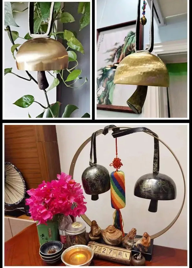 Handmade Brass Bell Meditation Copper Bells Outdoor Wind Chimes Sound Healing Chakra Mindfulness Musical Instruments Percussion
