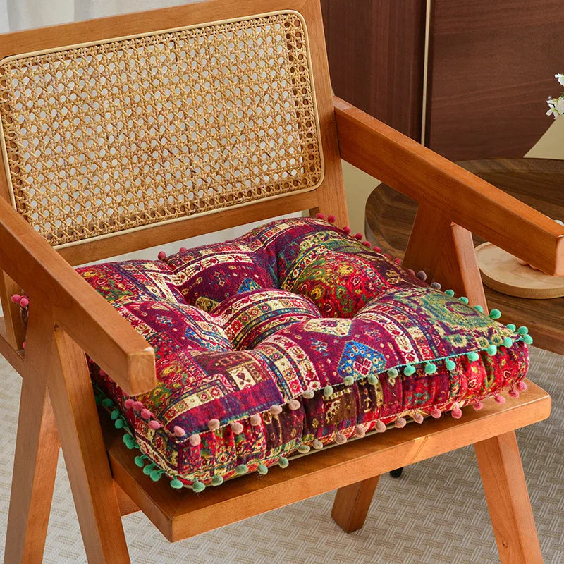 1pc 40x40cm Thick Soft and Comfortable Moroccan Chair Cushion /meditation Pad-suitable for Living Rooms Bedrooms,dining Rooms