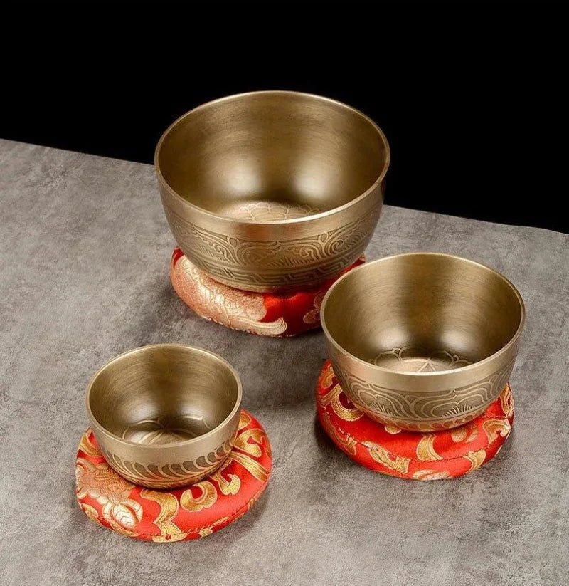 Nepal Singing Bowl Handmade Tibetan Bowls 7 Chakras Original Sound Healing Meditation Massage Yoga Accessories Set Decorative
