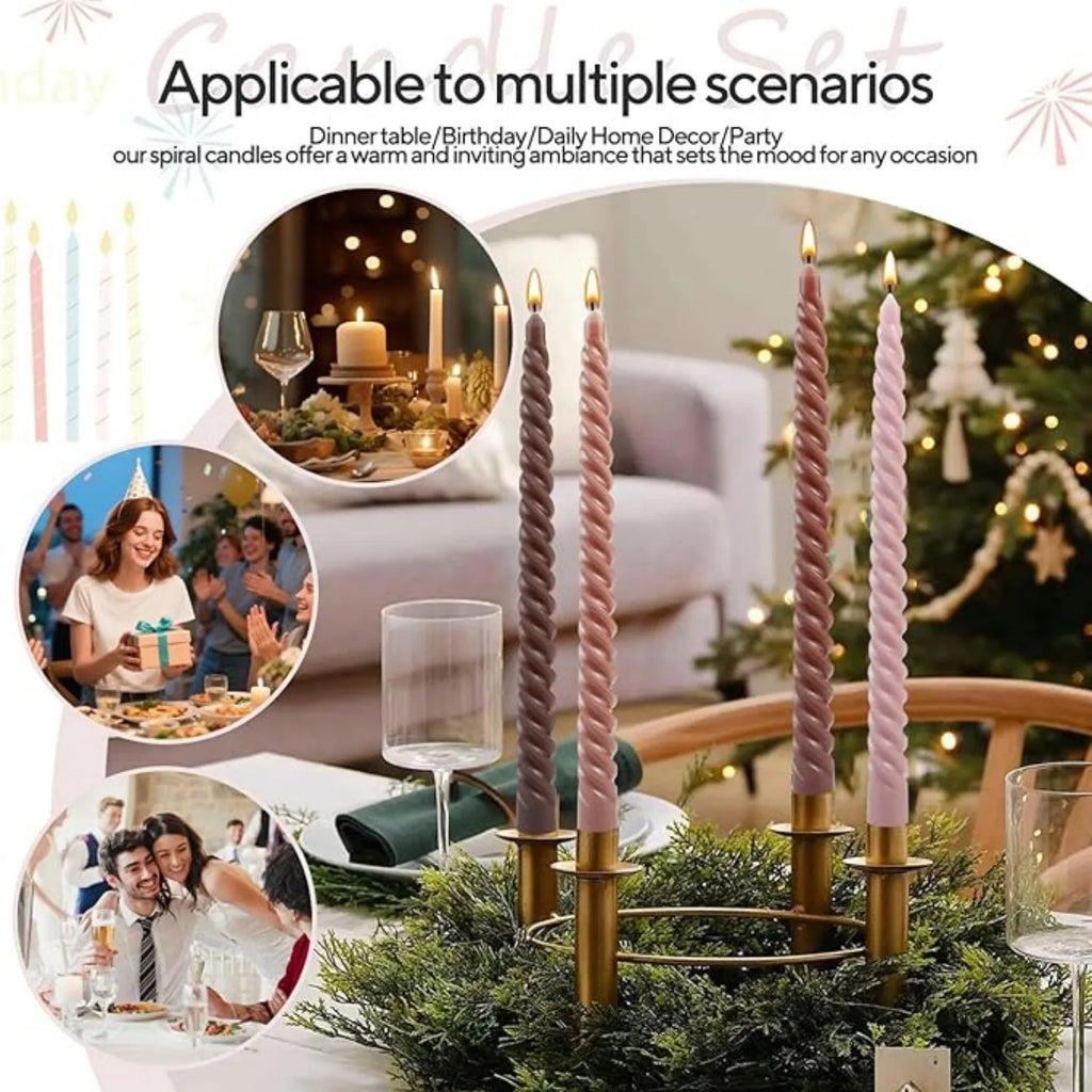 4pcs20cm Long Stick Blessing Candle Natural Beeswax Smokeless Long-Lasting for Home Ritual