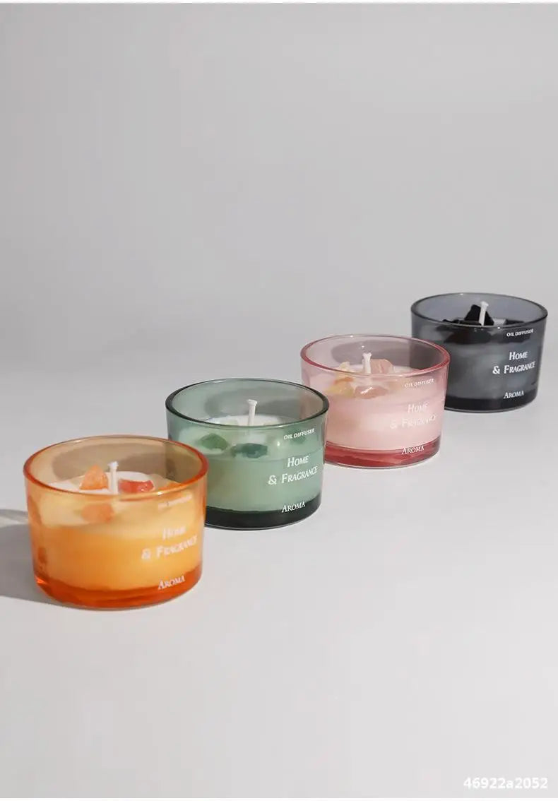 Handcrafted Crystal Scented Candles,  Light-scented Transparent Glass Cup Jar Candles, Festival And Birthday Gifts As Souvenirs