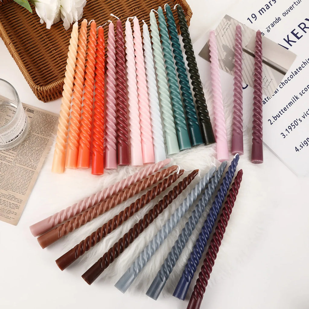 4pcs20cm Long Stick Blessing Candle Natural Beeswax Smokeless Long-Lasting for Home Ritual