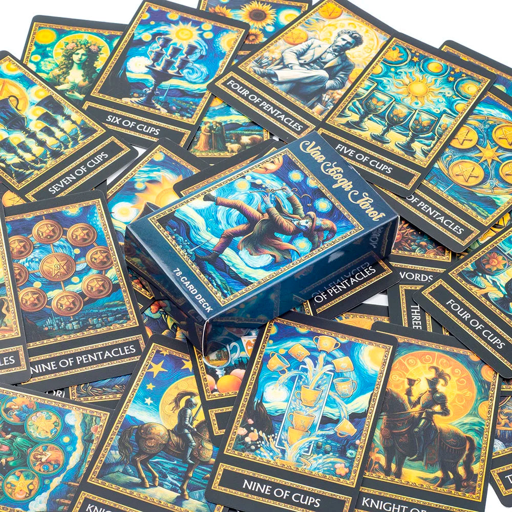Van Gogh Tarot 78 Card Deck Board Games Illustration Divination Wisdom Oracle Cards Party Desktop Toy Entertainment Leisure