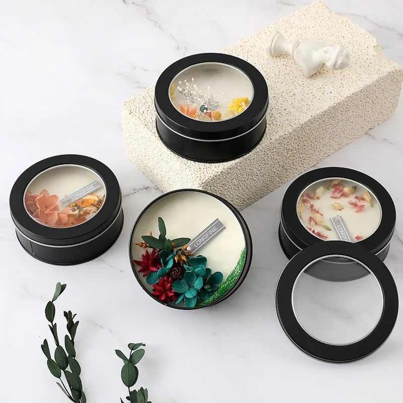 100% Soy Wax Handmade Rose Jasmine Gardenia Aromatherapy Candle Birthday Christmas Immortal Flower Fairy Gift Cup Wax