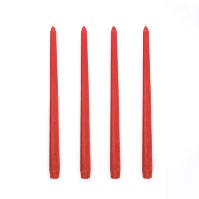 30CM Taper Candle 4 Pack - Home Interior Long Burning Dripless and Smokeless Candles Unscented - Valentines Candles for Home