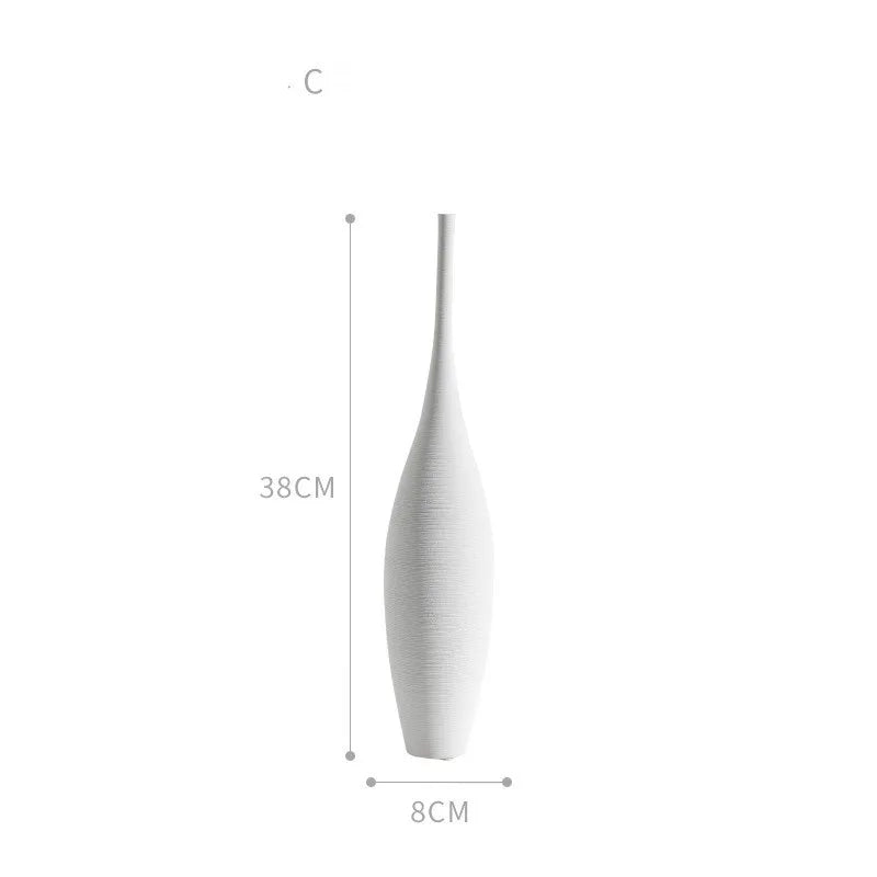 Handmade Ceramic Art Vase Pot Cabinet Table Decor Home Ornament Simple Modern Luxury Nordic Living Dining Bed Room Hall Black