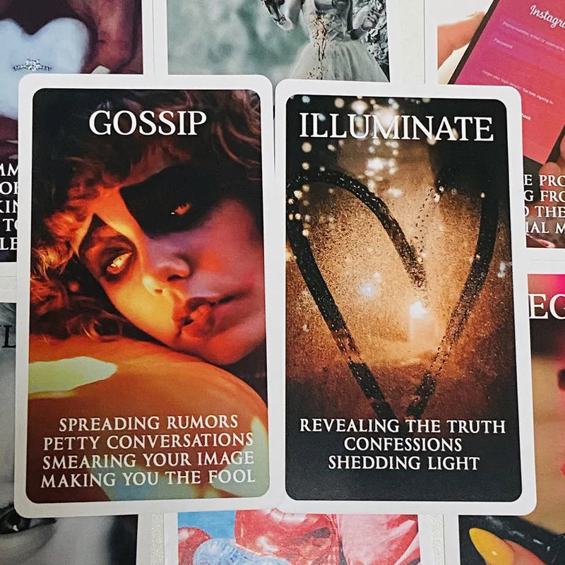 Mystic Black Rose Oracle Deck 78 Pcs Situations Tarot Cards Twin Flame Love Keywords Deck Healing Shadow Work Unique