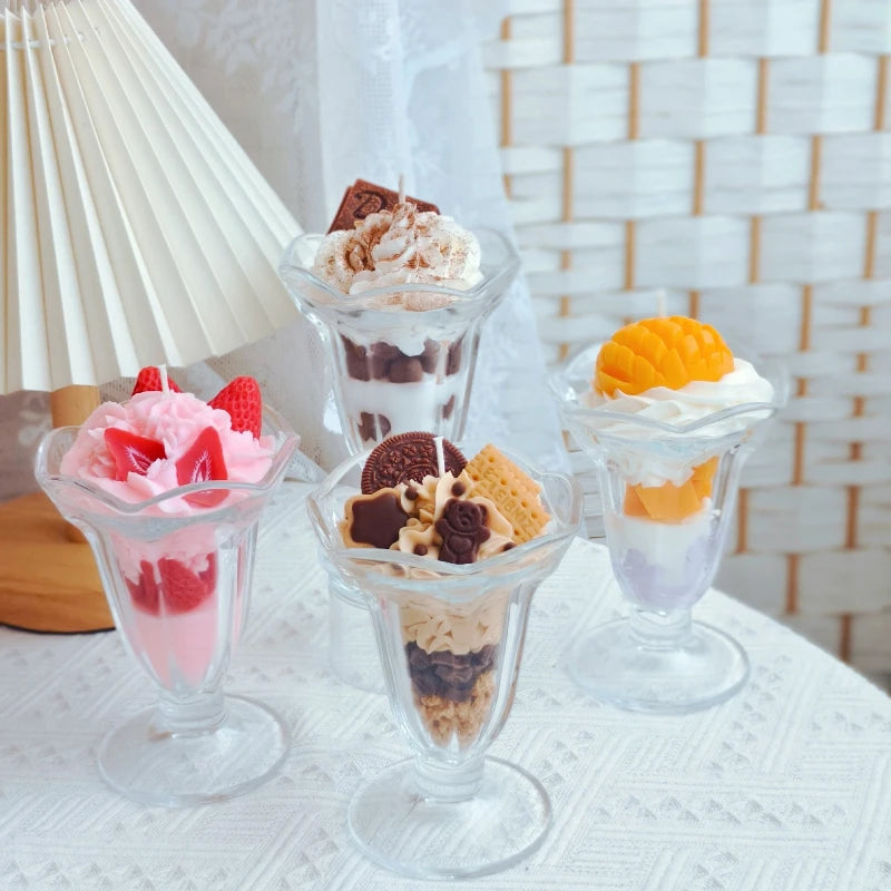 Ice Cream Scented Candle Aromatherapy Decorative Candle Creative Dessert Shape Candle for Relaxation Home Decor Party Gift