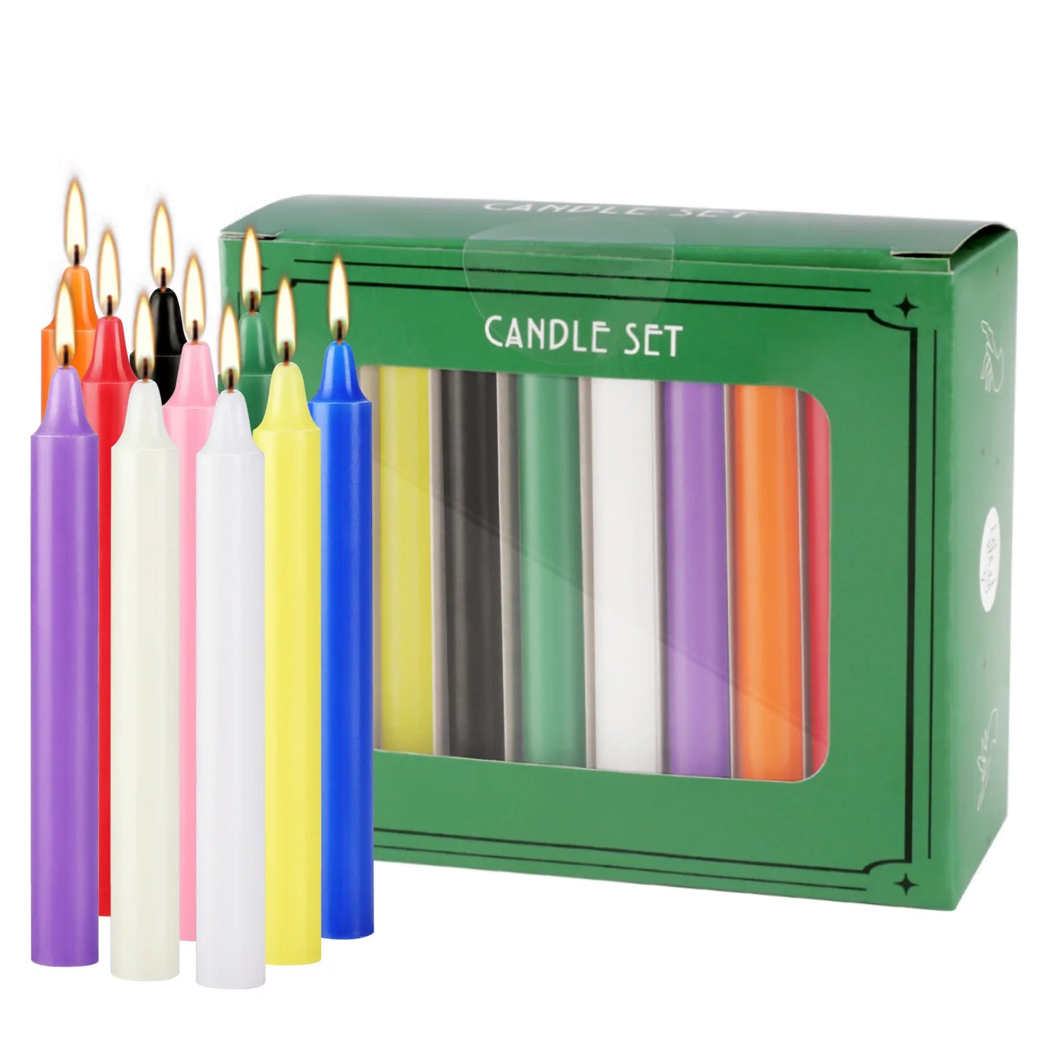 Premium Colorful Mini Taper Candles 20pcs 4 Inches Tall Unscented Suitable for Ceremonies Prayers Birthdays Meditation Altars