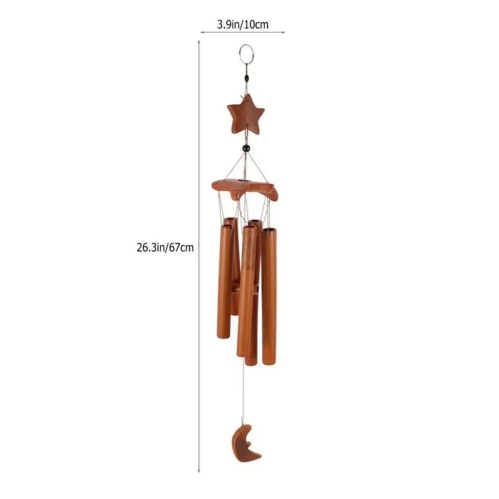 Bamboo Bamboo Wind Chimes New Handmade Pendant Bell Wind Chime Retro Crafts Gift Wall Hanging Windchimes Indoor Outdoor