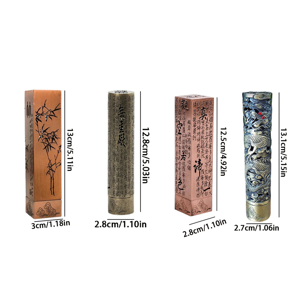 1PC Brass Agarbatti Stand with Ash Catcher Beautiful Safety Incense Holder The Heart Sutra Chinese Character