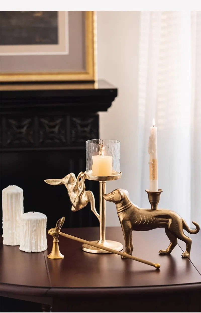 Brass candle extinguisher Retro handheld candle extinguishing cover Aromatherapy candle snuffers Light luxury home decoration
