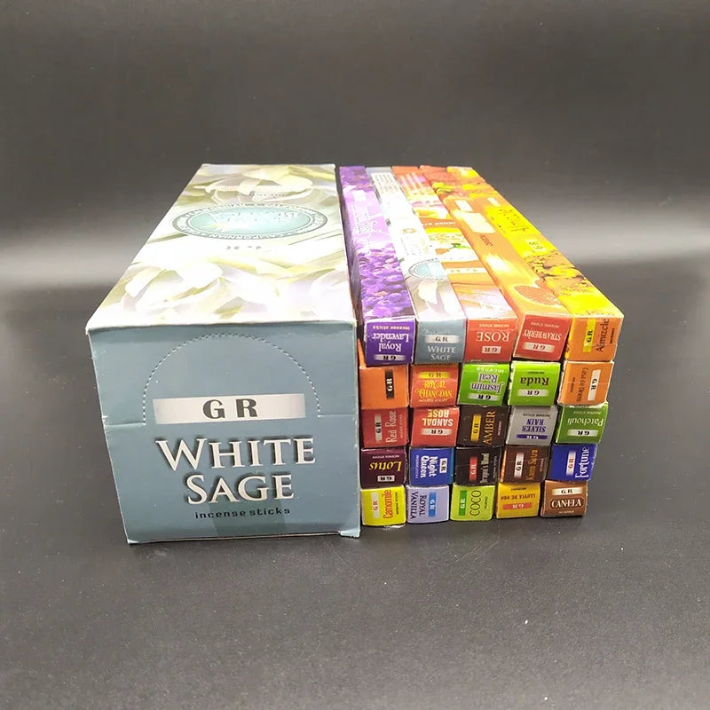 Y Tibetan White Sage Incense Sticks Home Fragrance Joss Sticks 10/25 Small Tubes Lots Bulk Indian Incense Coconut Aromatherap