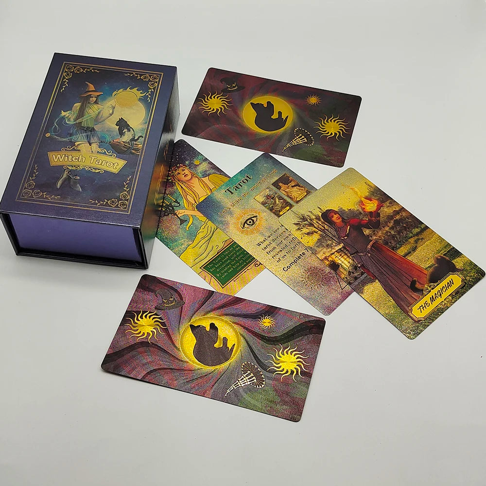 New Plastic Rider Waite Tarot Hot Stamping Gold Foil Tarot Exquisite Board Game Divination Cards For Collection