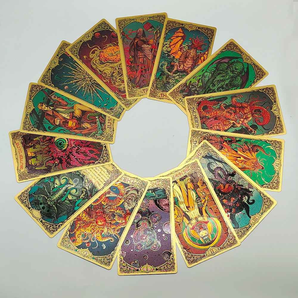 New Plastic Rider Waite Tarot Hot Stamping Gold Foil Tarot Exquisite Board Game Divination Cards For Collection