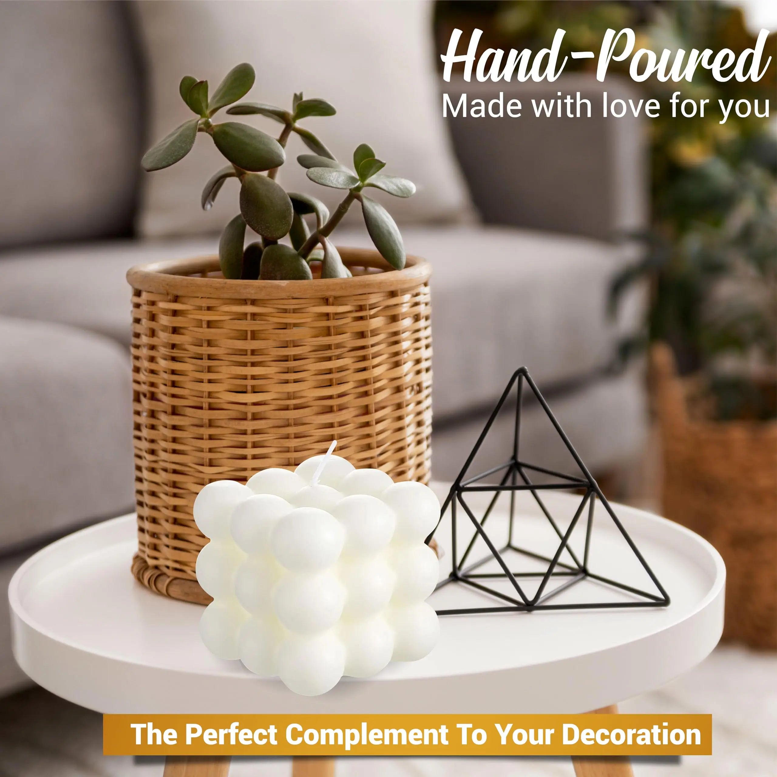 3D Bubble Cube Scented Candle Home Decoration Handmade Candles Wedding Birthday Candles Room Decor Props for Photos  Ins Style