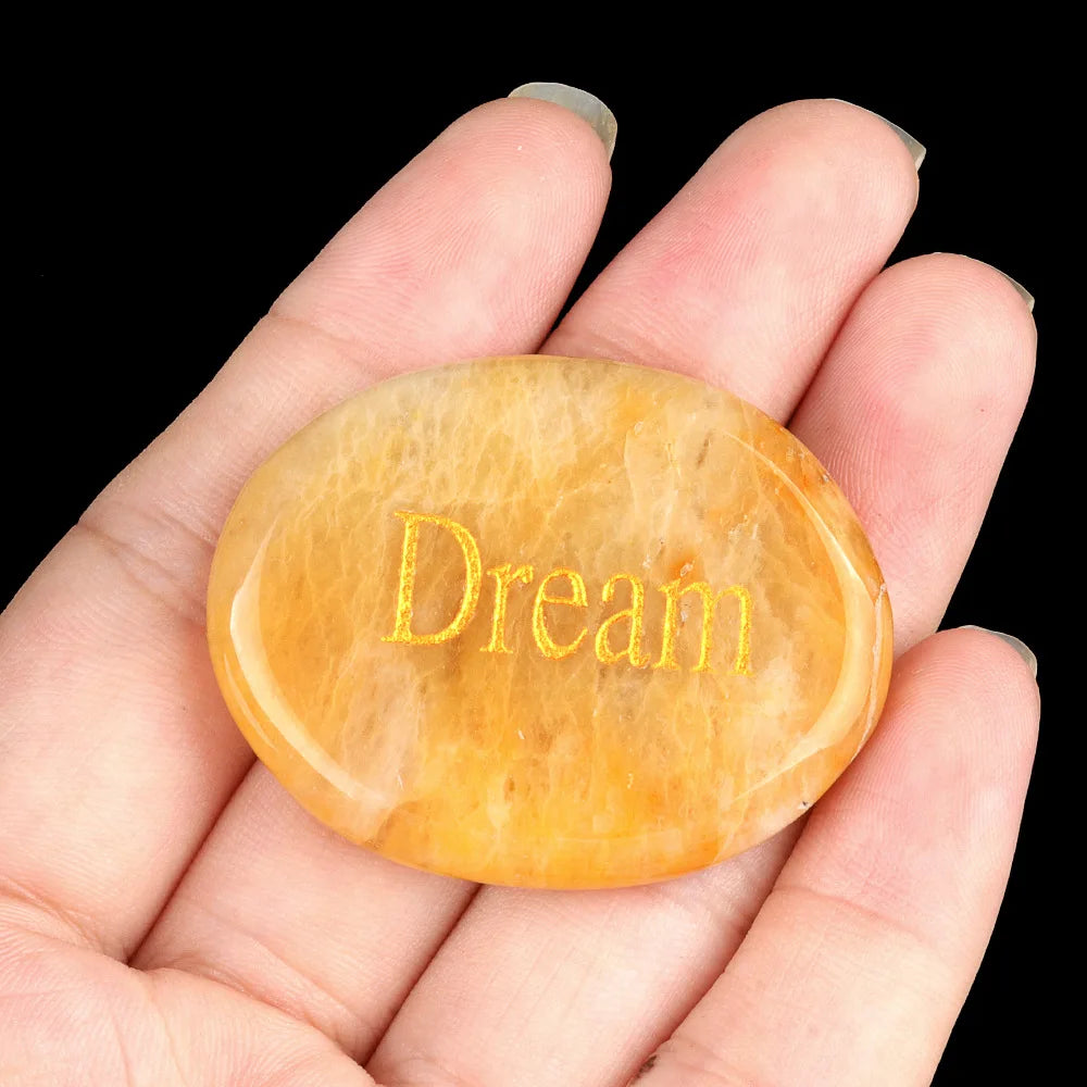 Natural Crystal Stone Ornaments Ellipse Inspirational Room Decor Healing Crystals Energy Feng Shui Jewelry Decoration 40-45mm