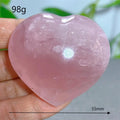 Rose Quartz Heart Crystal Natural Stone Quartz Stone Minerals Home Decoration Reiki Craft Gifts Energy Healing Luck Love
